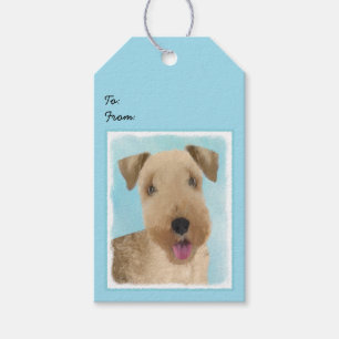 Lakeland Terrier Painting - Cute Original Dog Art Gift Tags