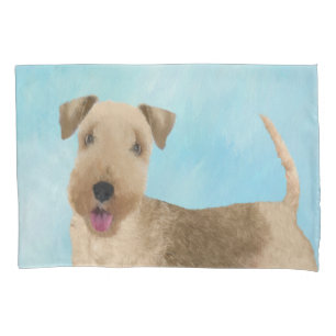 Lakeland Terrier Painting - Cute Original Dog Art Pillowcase