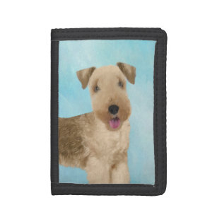 Lakeland Terrier Painting - Cute Original Dog Art Trifold Wallet