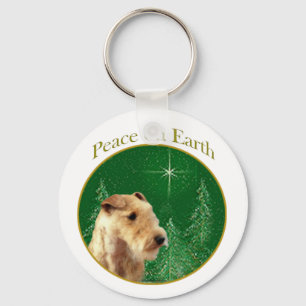 Lakeland Terrier Peace Keychain
