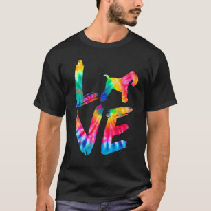 Lakeland Terrier Tie Dye Love Dog Mom Dad T-Shirt