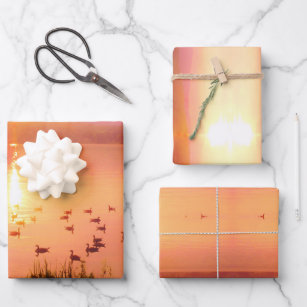 Pink Mountain Light Wrapping Paper; wrapping paper sunset;Wrapping Paper nature sunset wrapping paper wrapping paper mountain