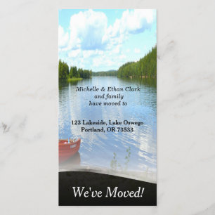 Lakeside Boat Change of Address Custom Photo Card