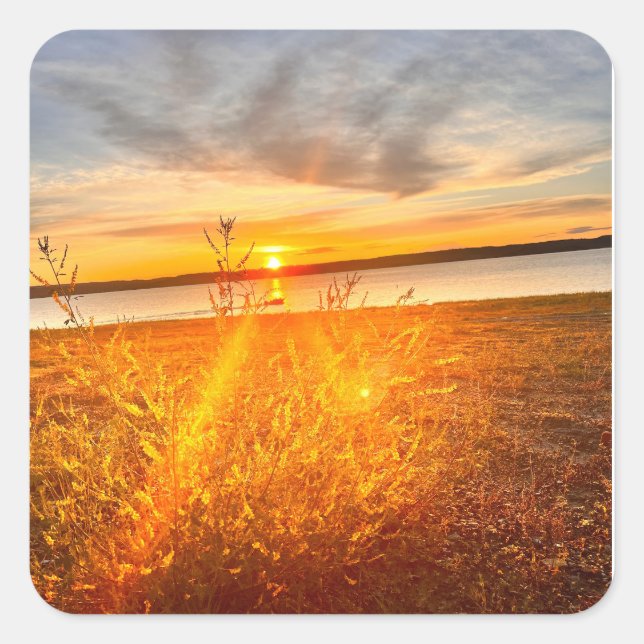 Lakeside Breeze Square Sticker (Front)