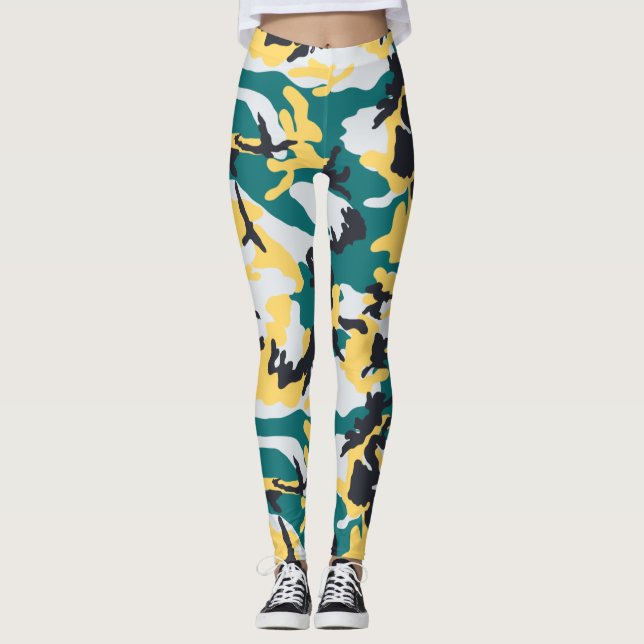 Lakeside Camo Pattern Leggings (Front)