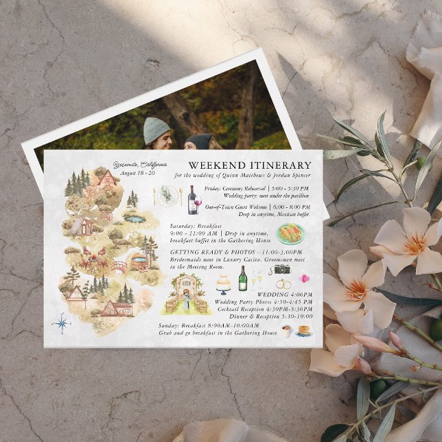 Lakeside Campground | Wedding Weekend Itinerary Enclosure Card (Creator Uploaded)