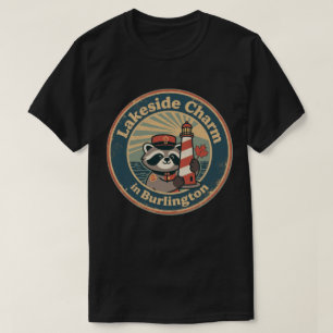 Lakeside Charm in Burlington Funny Raccoon Mountie T-Shirt