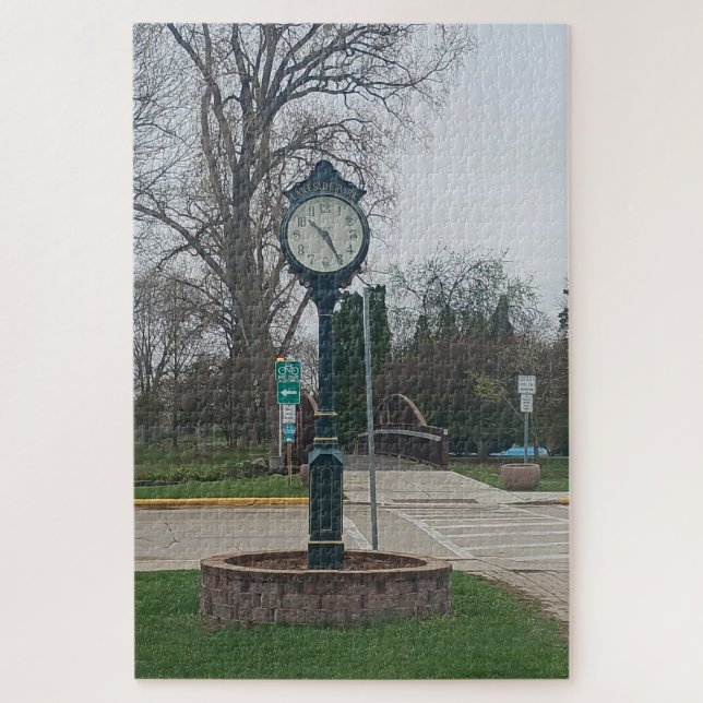 Lakeside Clock Jigsaw Puzzle (Vertical)