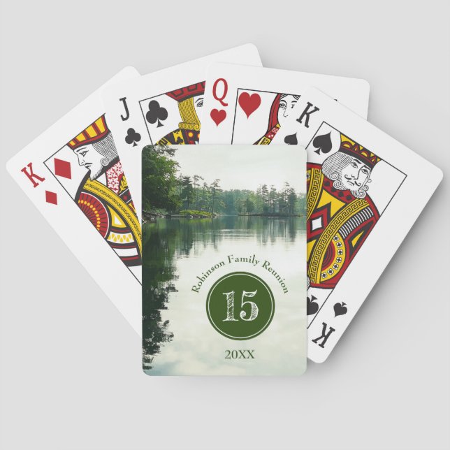 Lakeside Family Reunion Camping Potluck Barbecue Playing Cards (Back)