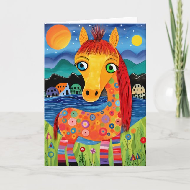 Lakeside Festival Horse : Carte Anniversaire de en (Devant)