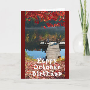 LAKESIDE GREETING *HAPPY OCTOBER BIRTHDAY* CARD
