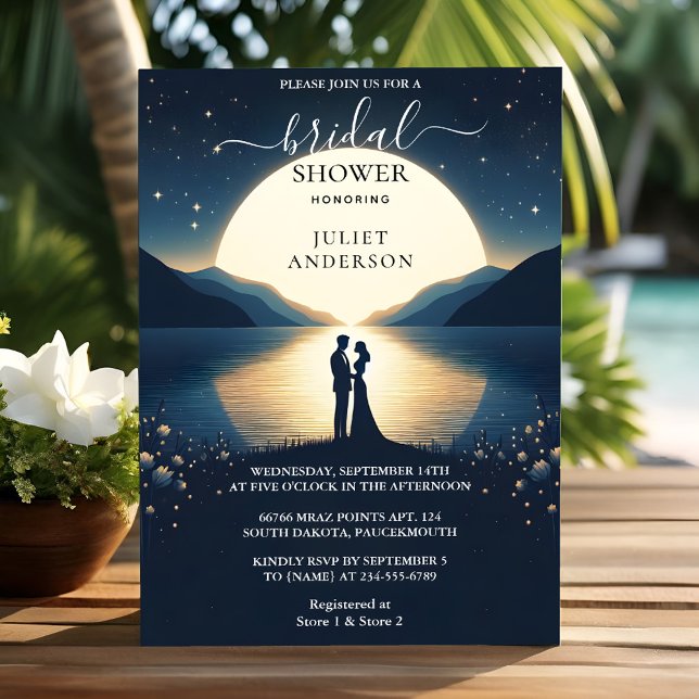 Lakeside Mountain Fun Nature Lake Bridal Shower Invitation (Creator Uploaded)