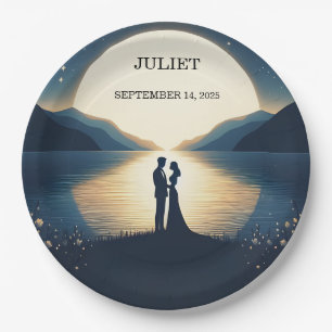 Lakeside Mountain Fun Nature Lake Bridal Shower Paper Plate