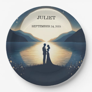 Lakeside Mountain Fun Nature Lake Bridal Shower Paper Plate