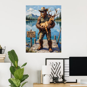 Lakeside Sceptic: Bigfoot's Dockside Companion Poster