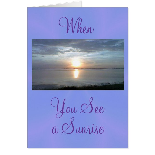 Lakeside Sunrise-customize any occasion (Front)