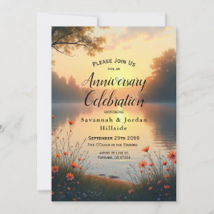 Lakeside Twilight Whispers by the Water Invitation