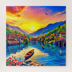 Lakeside village  jigsaw puzzle