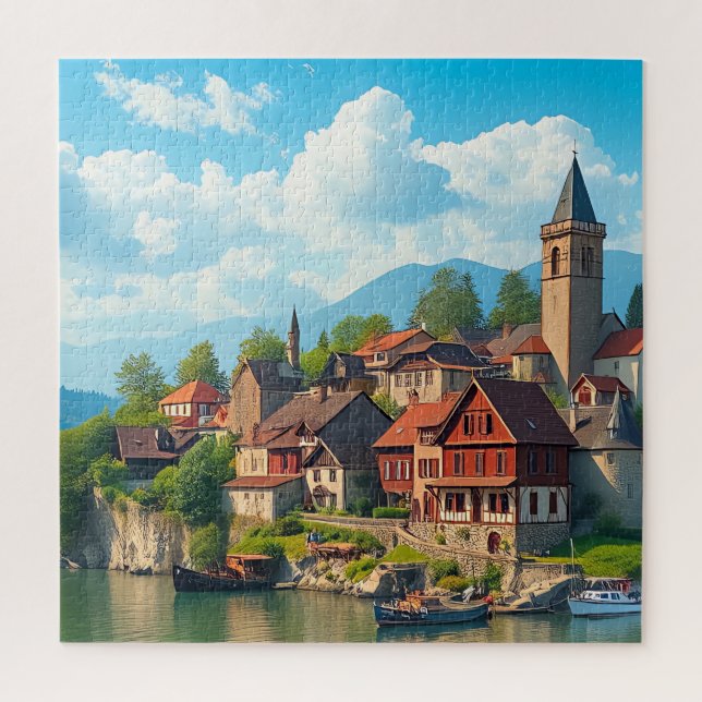 Lakeside village  jigsaw puzzle (Vertical)