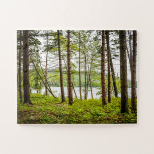 Lakeside Woods in Maine Oversized Jigsaw Puzzle