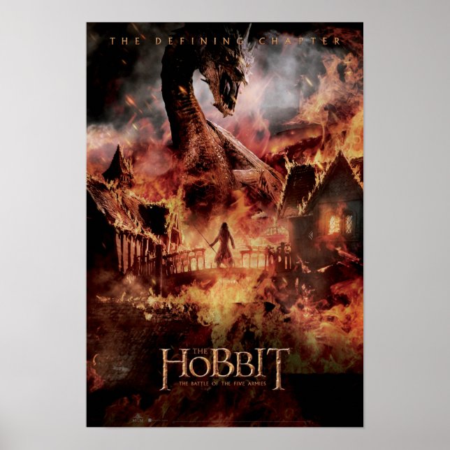 Laketown Ablaze With SMAUG™ & BARD THE BOWMAN™ Poster (Front)