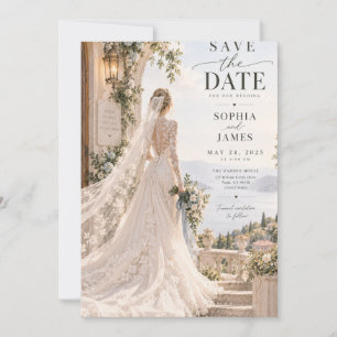 Lakeview Bride Floral Save the Date Invitation