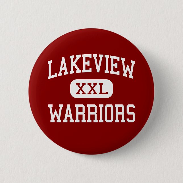 Lakeview - Warriors - Middle - Rossville Georgia 2 Inch Round Button (Front)