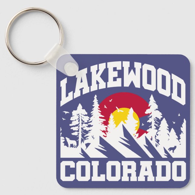 Lakewood,Colorado Keychain (Front)