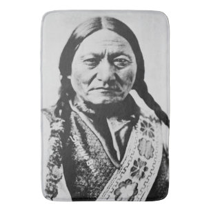 Lakota Chief Surrender: Sitting Bull Fort Buford Bath Mat