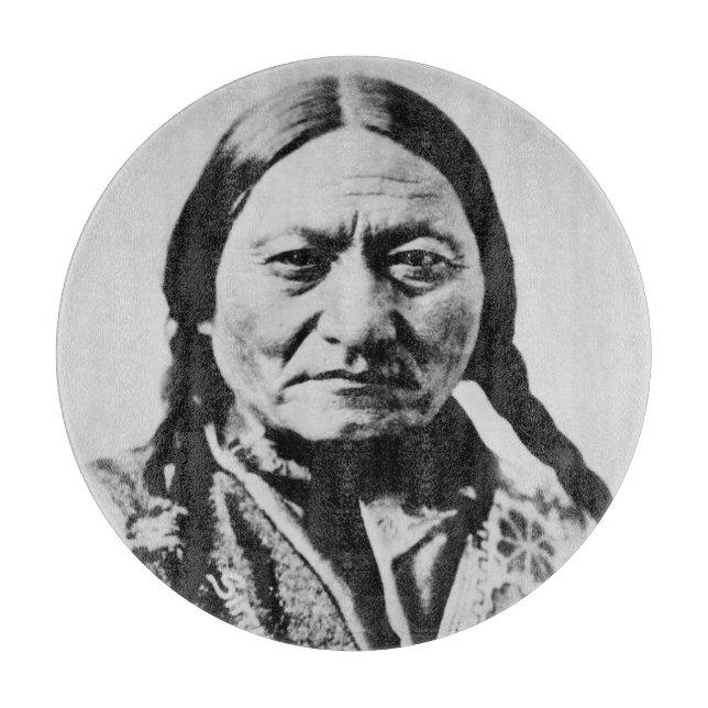 Lakota Chief Surrender: Sitting Bull Fort Buford Cutting Board (Front)