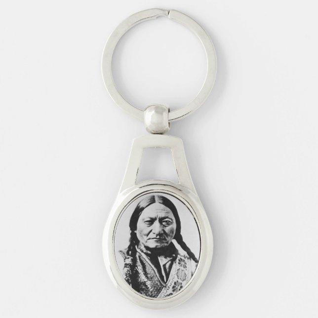 Lakota Chief Surrender: Sitting Bull Fort Buford Keychain (Front)