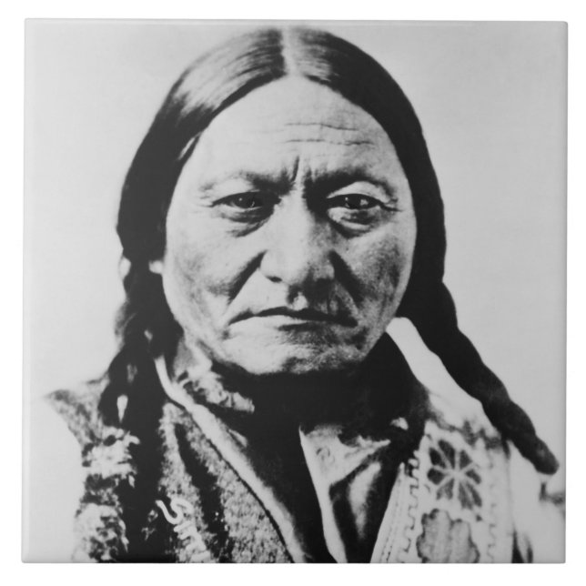 Lakota Chief Surrender: Sitting Bull Fort Buford Tile (Front)