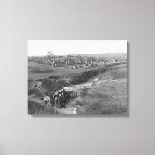 Lakota Indian Camp at the White Clay Canvas Print