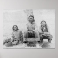 Lakota Indian Teenagers in Western Dress