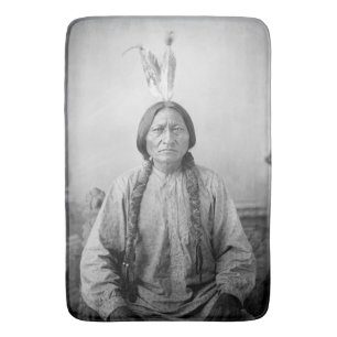 Lakota Leader Sitting Bull Native American Indian  Bath Mat