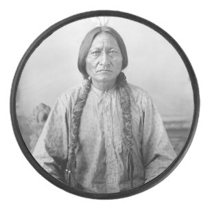 Lakota Leader Sitting Bull Native American Indian Hockey Puck