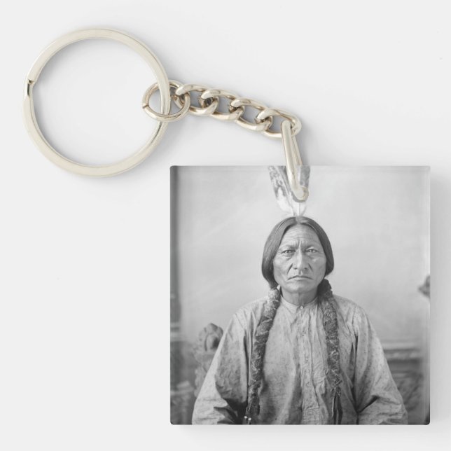 Lakota Leader Sitting Bull Native American Indian  Keychain (Front)