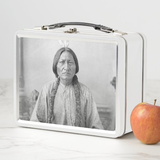 Lakota Leader Sitting Bull Native American Indian  Metal Lunch Box (In Situ)