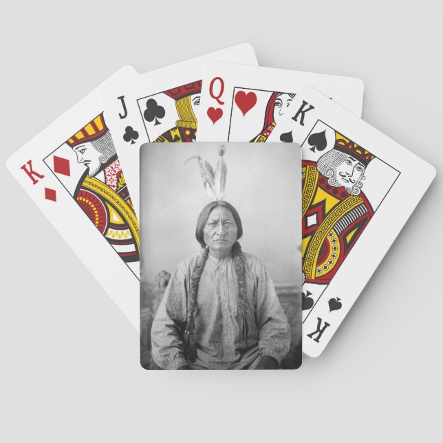Lakota Leader Sitting Bull Native American Indian  Playing Cards (Back)