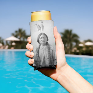 Lakota Leader Sitting Bull Native American Indian Seltzer Can Cooler