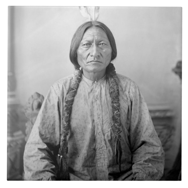 Lakota Leader Sitting Bull Native American Indian  Tile (Front)
