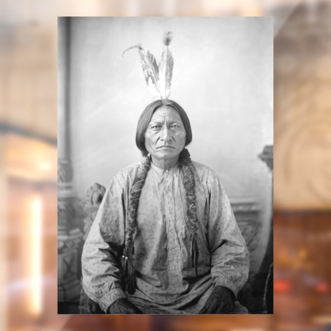 Lakota Leader Sitting Bull Native American Indian  Window Cling (Sheet 2)