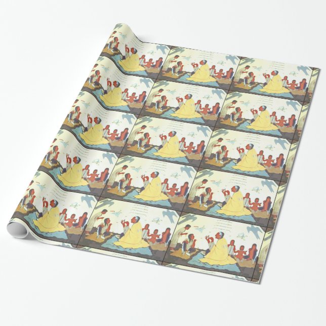 Lakota Storyteller wrapping paper (Unrolled)