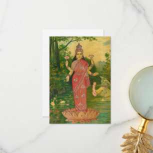 Lakshmi by Raja Ravi Varma Thank You Card