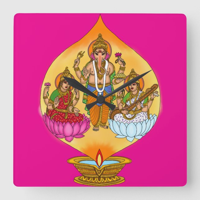 Lakshmi Ganesh Wall Clock (Front)