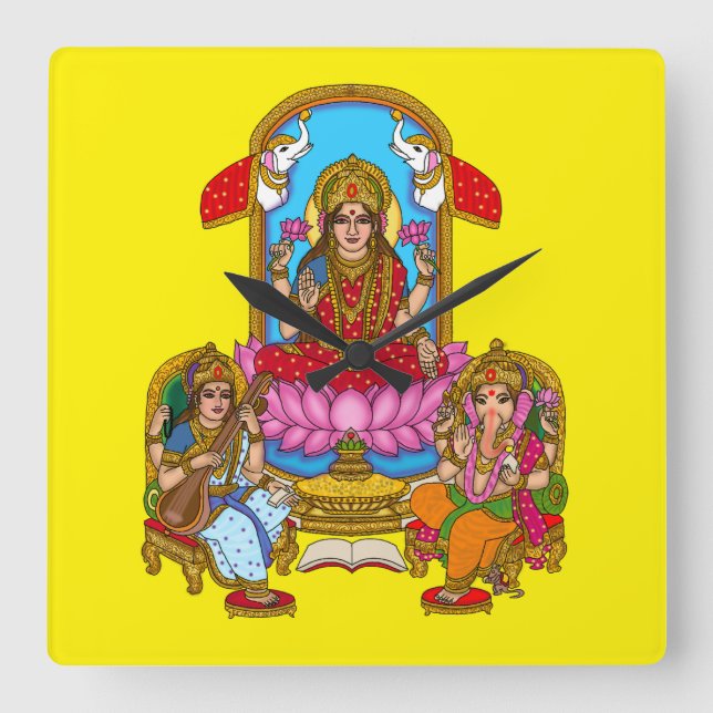 Lakshmi Ganesh Wall Clock (Front)