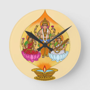 Lakshmi Ganesh Wall Clock