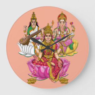 Lakshmi Ganesha Wall Clock