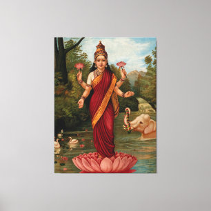 Lakshmi Goddess of Wealth Fortune and Prosperity Canvas Print