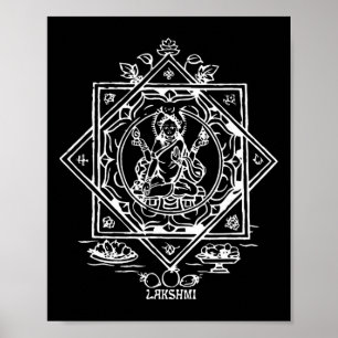 Lakshmi Indian Wealth Goddess Hinduism Yantra  Poster